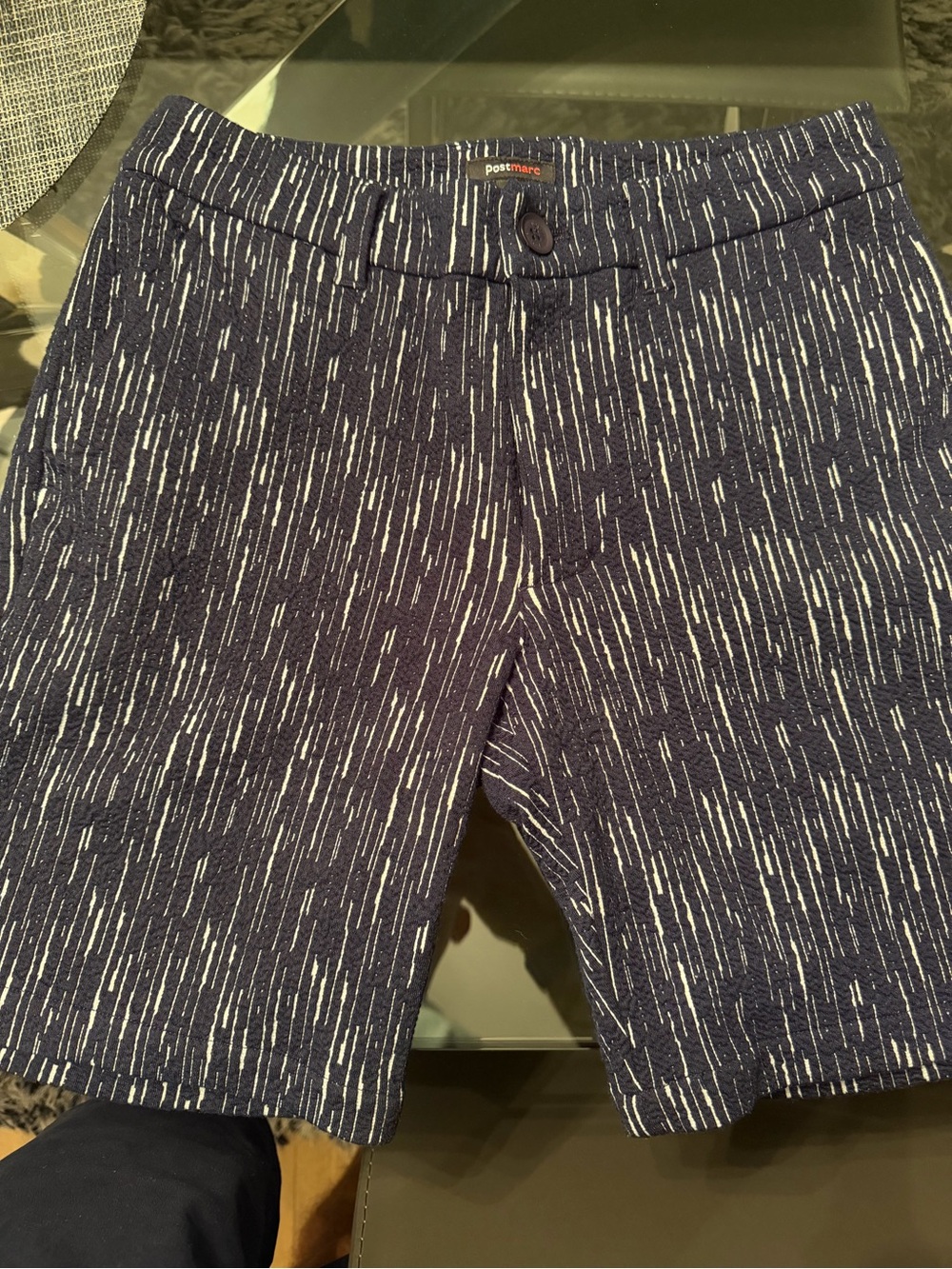 Navy Patterned men’s Shorts